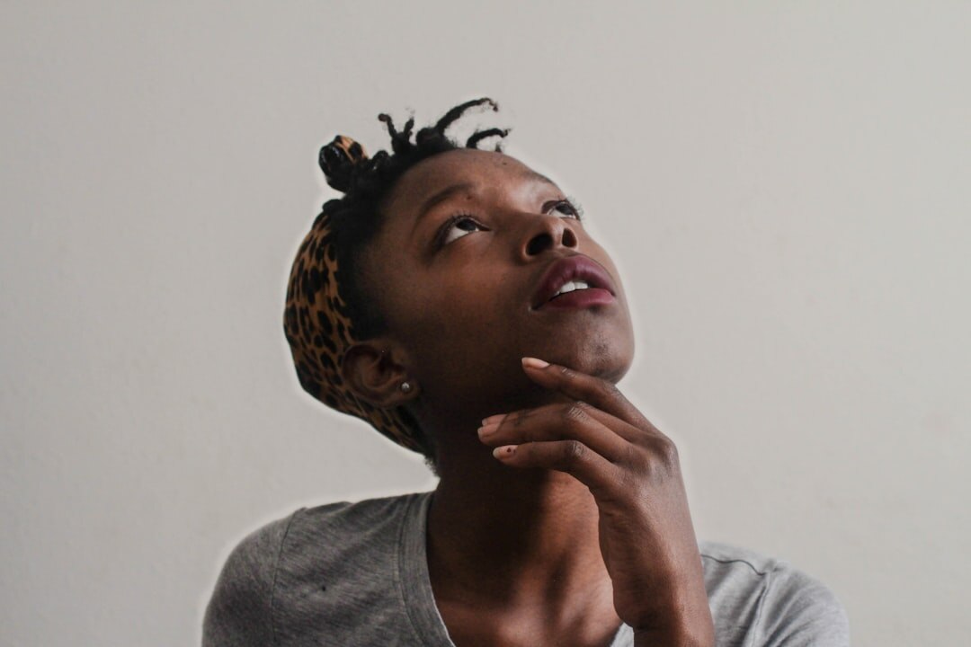 woman in thoughtful pose