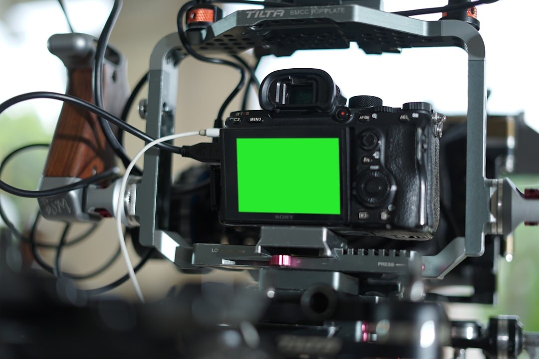 green screen film set