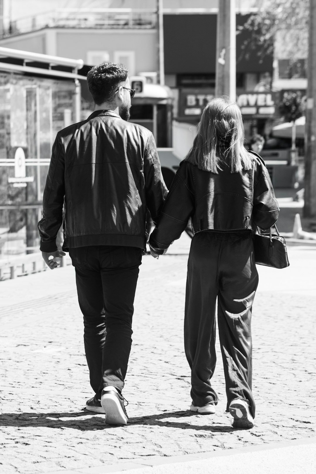 celebrity couple walking